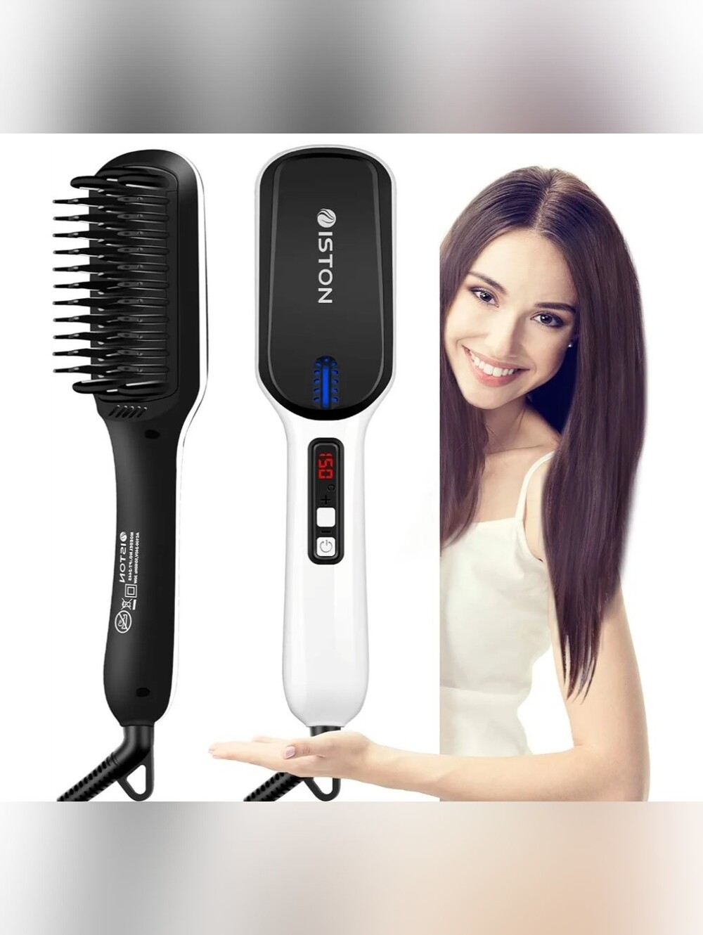 Beard Straightener for Men, Ionic Hair Straightening Brush